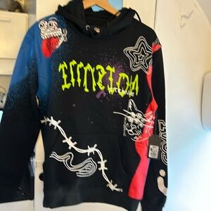 Urban Planet men’s Small graffiti hoodie.  NWT